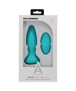 A-Play Thrust Adventurous Rechargeable Silicone Anal Plug With Remote Teal