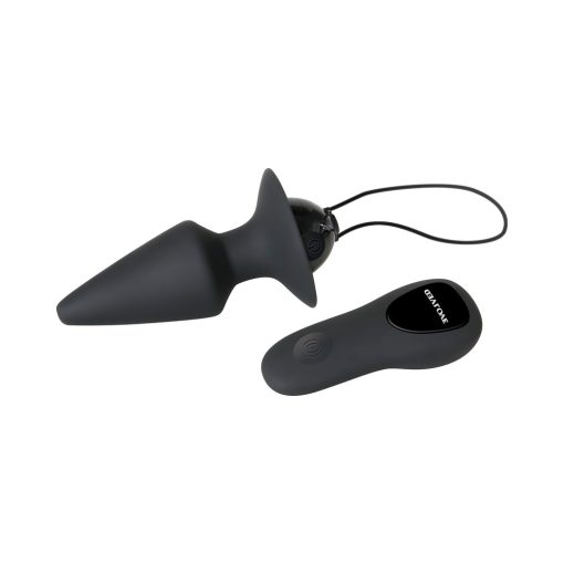 Evolved Plug & Play Rechargeable Remote-Controlled Vibrating Silicone Anal Plug Black - Image 3