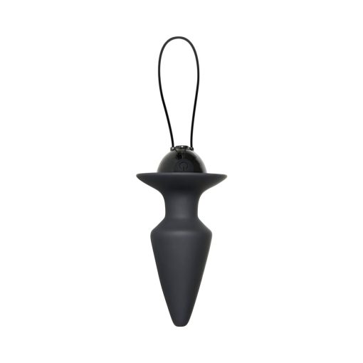 Evolved Plug & Play Rechargeable Remote-Controlled Vibrating Silicone Anal Plug Black - Image 10