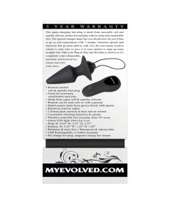 Evolved Plug & Play Rechargeable Remote-Controlled Vibrating Silicone Anal Plug Black