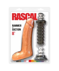 Rascal Rammer + Suction 8 In. Dildo With Handle And Suction Cup