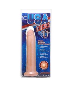 Usa Cocks 11 In. Ameriskin Dual Density Dildo Light