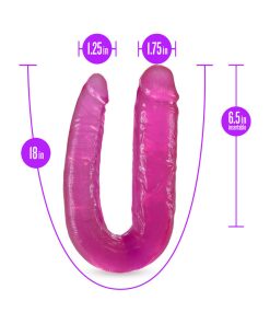 B Yours Double Headed Dildo 18 In. Pink