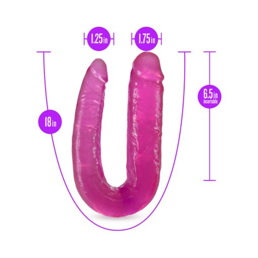 B Yours Double Headed Dildo 18 In. Pink - Image 3