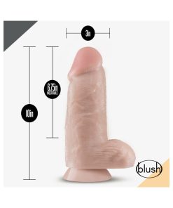 Dr. Skin Dr. Chubbs Realistic 10 In. Dildo With Balls Beige