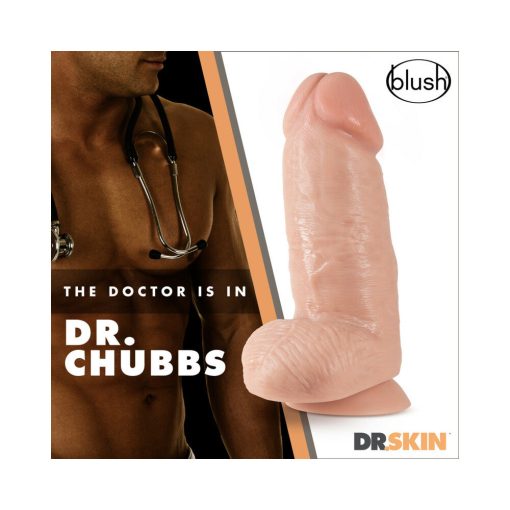 Dr. Skin Dr. Chubbs Realistic 10 In. Dildo With Balls Beige - Image 8