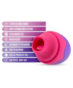 Aria Flutter Tongue Rechargeable Silicone Flicking Vibrator Purple