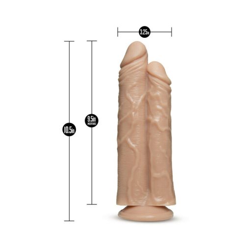 Dr. Skin Dr. Double Stuffed 10.5 In. Double Shaft Dildo Beige - Image 5