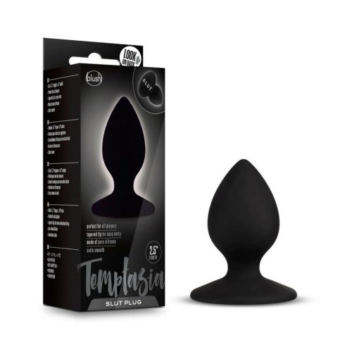 Temptasia 'Slut' Silicone Anal Plug Black