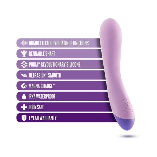 Wellness G Curve Rechargeable Silicone G-Spot Vibrator Purple - Image 4