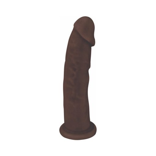 Curve Toys Fleshstixxx 6 In. Posable Dual Density Silicone Dildo With Suction Cup Brown - Image 2