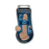 Curve Toys Fleshstixxx 7 In. Posable Dual Density Silicone Dildo With Balls & Suction Cup Tan
