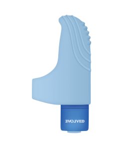 Evolved Fingerlicious Rechargeable Silicone Finger Vibrator Blue