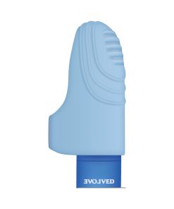 Evolved Fingerlicious Rechargeable Silicone Finger Vibrator Blue