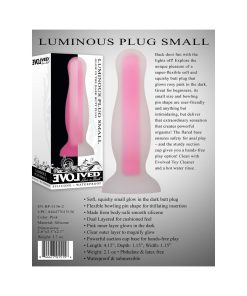 Evolved Luminous Glow In The Dark Dual Density Silicone Anal Plug Clear/Pink Small