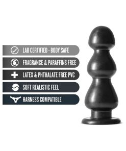 Jet Fierce 10 In. Anal Plug Carbon Metallic Black