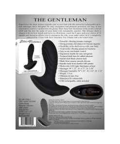 Zero Tolerance The Gentleman Rechargeable Vibrating Silicone Prostate Massager Black