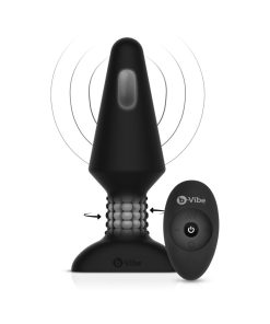 B-Vibe Rimming Xl Rotating And Vibrating Remote Control Plug Black