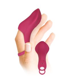 Evolved Frisky Finger Rechargeable Silicone Finger Vibrator Burgundy