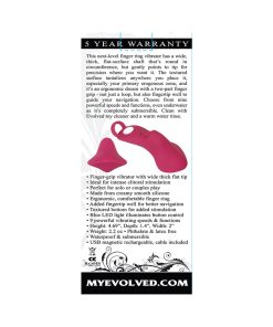 Evolved Frisky Finger Rechargeable Silicone Finger Vibrator Burgundy