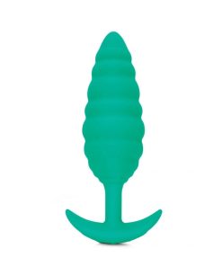 B-Vibe Twist Rechargeable Vibrating Silicone Textured Anal Plug Green