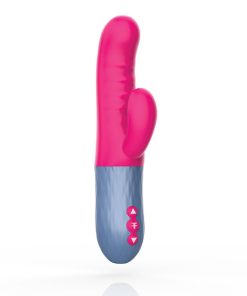Femmefunn Essenza Rechargeable Silicone Dual Stimulation Thrusting Vibrator Pink