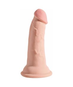 King Cock Plus 5 In. Triple Density Cock Realistic Dildo With Suction Cup Beige