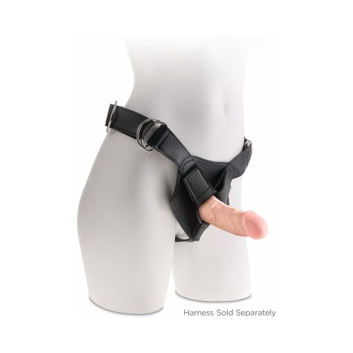 King Cock Plus 5 In. Triple Density Cock Realistic Dildo With Suction Cup Beige - Image 4
