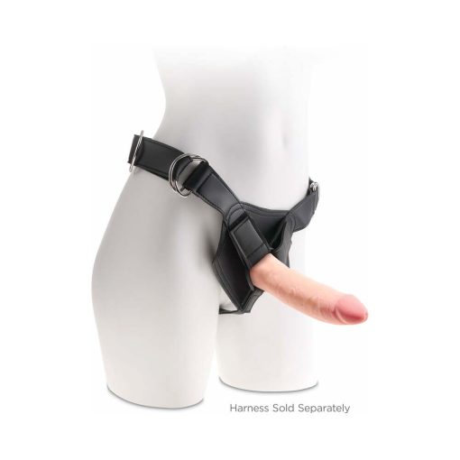 King Cock Plus 7 In. Triple Density Cock Realistic Dildo With Suction Cup Beige - Image 4