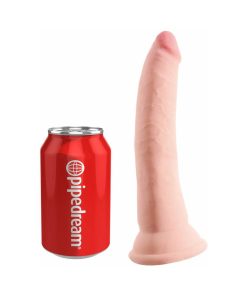 King Cock Plus 7 In. Triple Density Cock Realistic Dildo With Suction Cup Beige