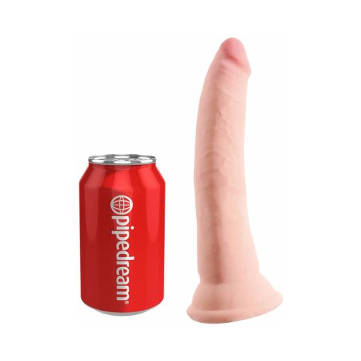 King Cock Plus 7 In. Triple Density Cock Realistic Dildo With Suction Cup Beige - Image 5