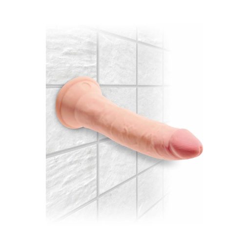 King Cock Plus 7 In. Triple Density Cock Realistic Dildo With Suction Cup Beige - Image 7