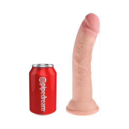 King Cock Plus 8 In. Triple Density Cock Realistic Dildo With Suction Cup Beige - Image 5