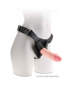 King Cock Plus 9 In. Triple Density Cock Realistic Dildo With Suction Cup Beige