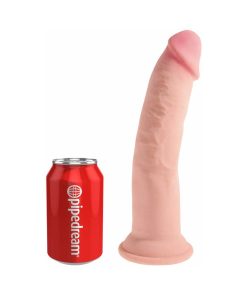 King Cock Plus 9 In. Triple Density Cock Realistic Dildo With Suction Cup Beige
