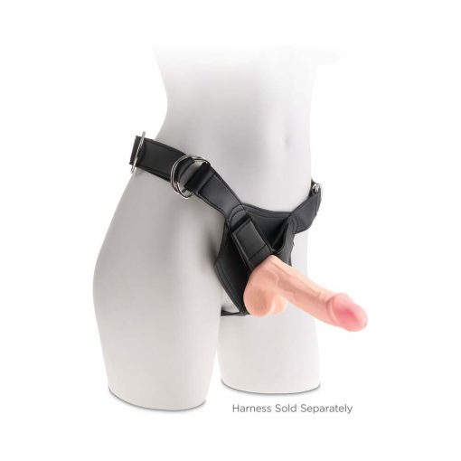 King Cock Plus 7.5 In. Triple Density Cock With Balls Realistic Suction Cup Dildo Beige - Image 4