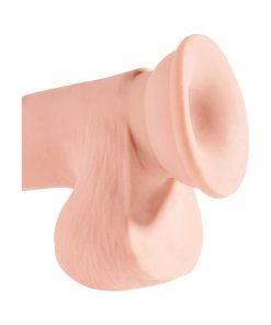 King Cock Plus 7.5 In. Triple Density Cock With Balls Realistic Suction Cup Dildo Beige