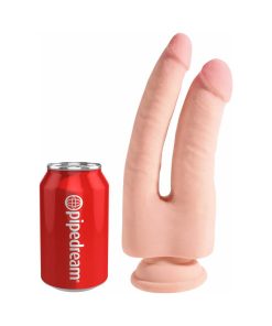 King Cock Plus Triple Density Double Penetrator 9.5 In. Realistic Dildo Beige