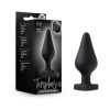 Temptasia 'Fuck Me' Silicone Anal Plug With Heart-Shaped Base Black