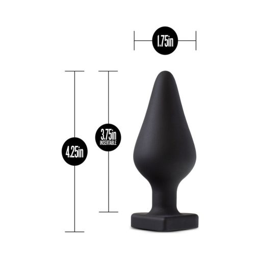 Temptasia 'Fuck Me' Silicone Anal Plug With Heart-Shaped Base Black - Image 4