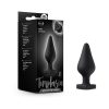 Temptasia 'Spank Me' Silicone Anal Plug With Heart-Shaped Base Black