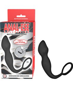 Anal-Ese Collection Buttplug Cockring-Black