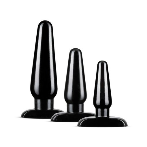 Anal Adventures 3-Piece Basic Plug Kit Black - Image 2