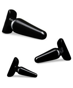 Anal Adventures 3-Piece Basic Plug Kit Black