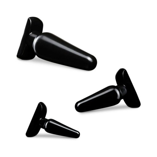 Anal Adventures 3-Piece Basic Plug Kit Black - Image 3