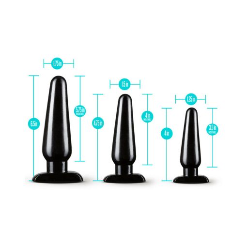 Anal Adventures 3-Piece Basic Plug Kit Black - Image 4
