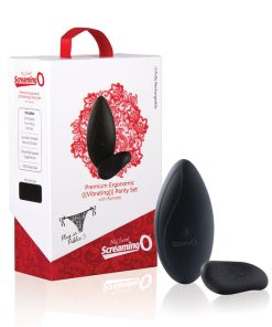 Screaming O Premium Ergonomic Remote Panty Set Black
