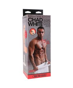 Signature Cocks - Chad White 8.5 Inch Ultraskyn Cock With Removable Vac-U-Lock Suction Cup Vanilla