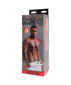 Signature Cocks - Chad White 8.5 Inch Ultraskyn Cock With Removable Vac-U-Lock Suction Cup Vanilla