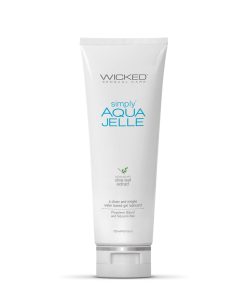 Wicked Simply Aqua Jelle Water Based Lubricant 4 Oz.